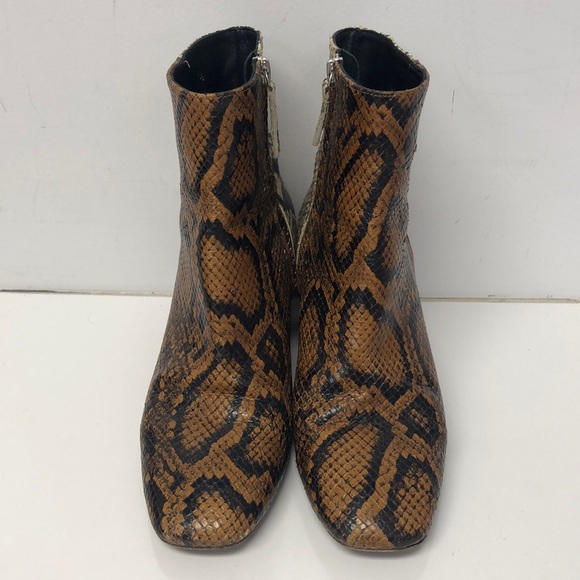 Freda Salvador Charm Snake and Croc Ankle Boots - Picture 2 of 12